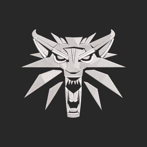 Wolf Medaillon Stickdatei, Stickdatei Hexer Spiel Stickdatei | Weißer Wolf Amulett | Stickdatei | Sofortdownload | PES-Dateien