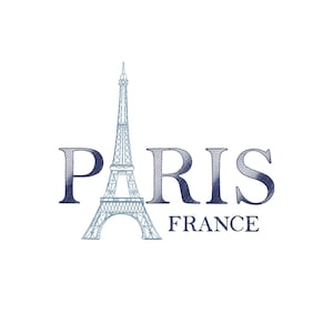 Paris France Embroidery Design | French Embroidery Design | Country Embroidery | Machine Embroidery File | Instant Download