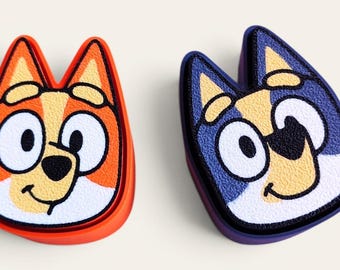 Bluey and Bingo Fidget Clicker KeyChains