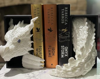 Cloud Dragon Book Nook – 3D Printed Fantasy Bookshelf Insert | Gothic Dragon Decor | Fourth Wing