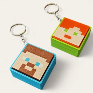 Minecraft Steve & Alex Fidget Clicker KeyChain