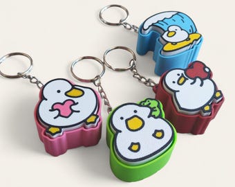 Duckie Vibes Only Fidget Clicker KeyChains