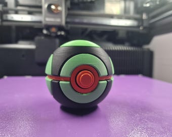 Pokemon Dusk Ball Great Ball Pokeball Inspired 3D Printed Collectable
