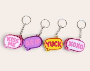 Conversation Balloons Set Three Fidget Clicker KeyChains