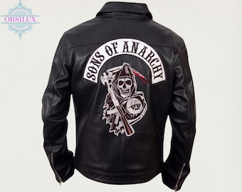 Limited Edition Sons of Anarchy Jax Teller Lederjacke - Handgefertigtes SOA Biker Club Outfit für Herren