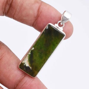 Chrome Chalcedony Silver Pendant, Handmade Silver Jewellery, 925 Sterling Silver Jewelry, Natural Chalcedony Gemstone Pendant, Birthday Gift