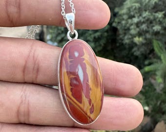 Handmade Noreena Jasper Sterling Silver Pendant, Oval Gemstone