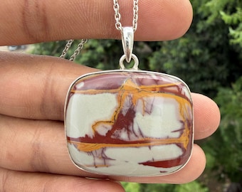 Authentic Noreena Jasper, Handmade Necklace, Natural Jasper Gemstone Pendant, 925 Sterling Silver Pendant, Pendant Necklace, Gift For Her