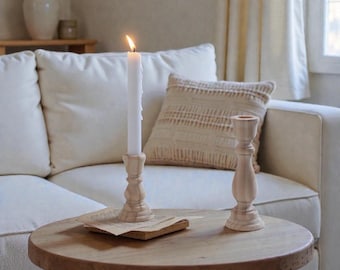 Wooden Candle Holder Elegant Natural Wood Pillar Candle Stand Home Decor Table Decor Christmas Decor Weeding Decor Gift for friends