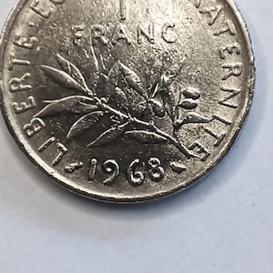collection coin, France, 1 franc Semeuse, 1968,, franc2014#226/13, SPL,
