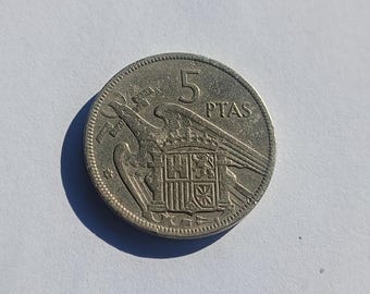 スペイン 5 ペセタ - フランシスコ フランコ コイン KM778 1949 - Etsy
