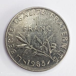 moneta kolekcjonerska, Francja, 1 frank Semeuse, 1985, frank2014#226/30