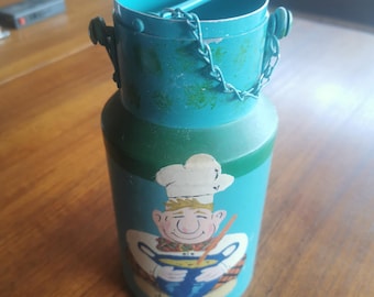 Alte Kanne à lait peint. Travail handwerklich. Trouvé in Frankreich