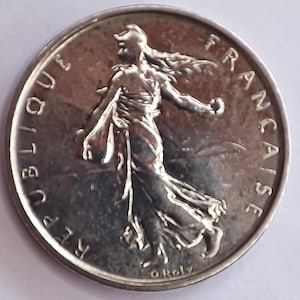 kolekcja srebrna moneta francuska, Francja, 5 franków Semeuse, 1962, frank2014#340-6, KM#926, SPL+