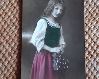 Antique French Color Postcard: Romantic Theme, 1902