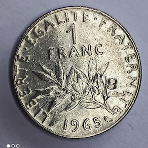 moneta kolekcjonerska, Francja, 1 frank Semeuse, 1965