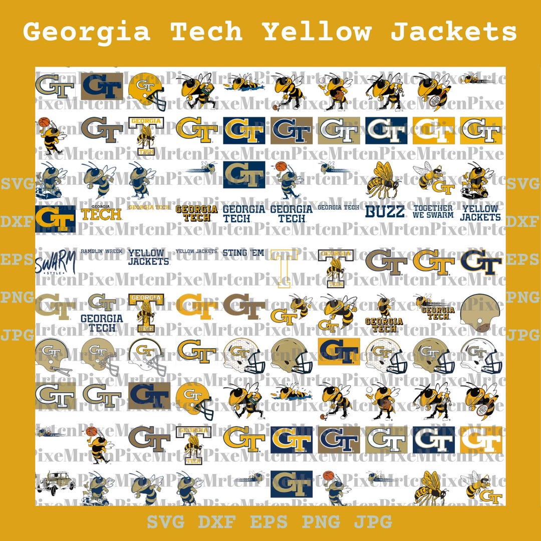 Pacote SVG Yellow Jackets, Futebol Americano Georgia Tech