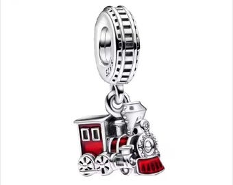 Walt Railroad Train pandora charm silver charm, 925 Sterling Silver Fit for Pandora Bracelet & Necklace, Grandma Gift