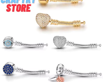 925 Sterling Silver Bracelet Extension Extender, S925 Charm Connector for Bracelet & Necklace Jewelry Gift, Grandma Gift