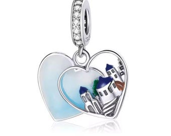 Colgante de Santorini, Grecia, de plata de ley S925, compatible con pulseras Pandora y collares. Ideal como regalo para la abuela.