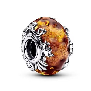 Disney The Lion King Murano Glass Charm for Bracelet or Necklace Silver, Necklace Pendant, Travel Pendant, Fit for Pandora Bracelet