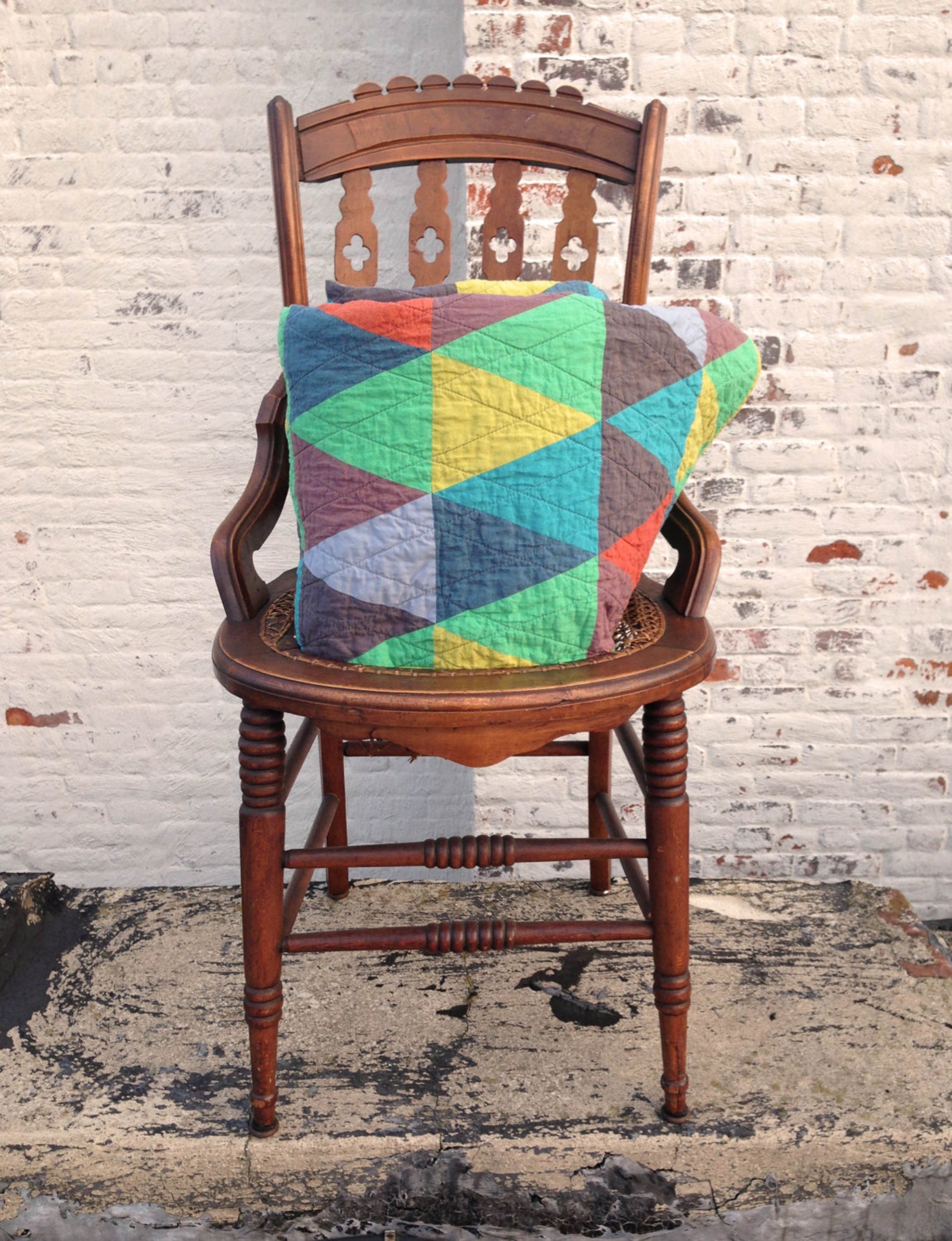 Twin quilt Julian Price quilt red blue purple yellow green Etsy