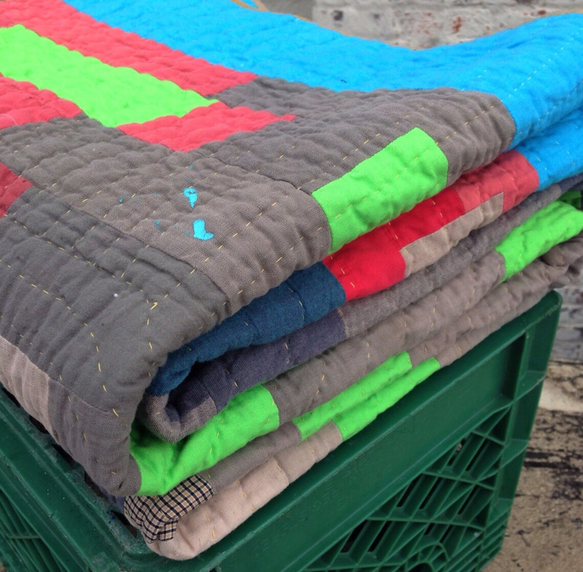 Full size quilt Bedford Armory quilt fullsize improv Etsy