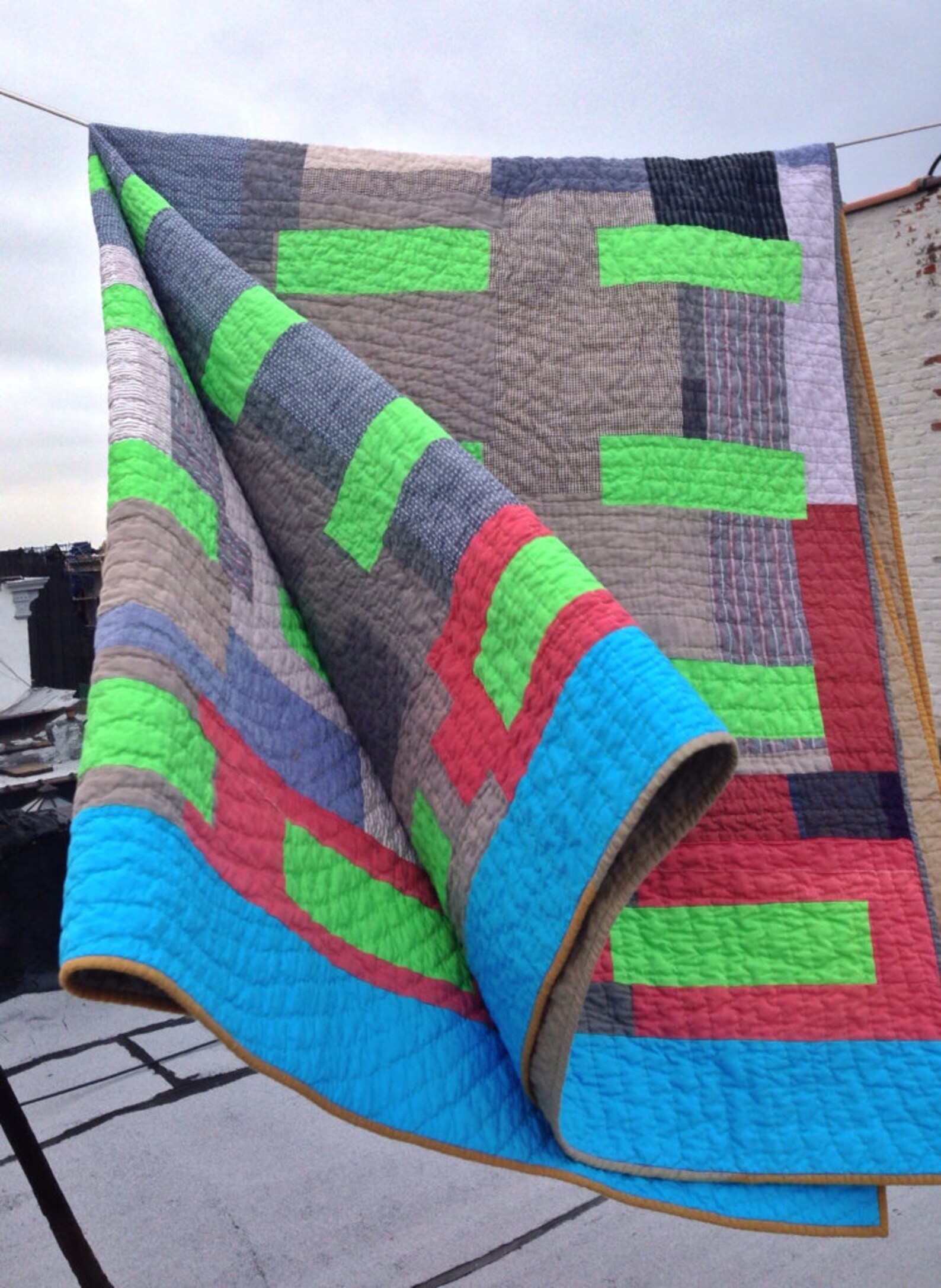 Full size quilt Bedford Armory quilt fullsize improv Etsy