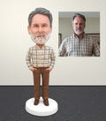 Custom Bobblehead from Photo, Custom Men's Bobblehead, Unique Retirement or Birthday Gifts for Men/Dad/Husband/Boss, Handmade replica model