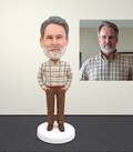 Customized men's bobblehead, personalized boyfriend bobblehead, personalized husband gifts, customized father gifts, gifts for grandpa