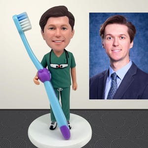 Muñecos cabezones personalizados, muñeco cabezón de dentista personalizado, muñeco cabezón de médico personalizado, muñeco cabezón de jefe personalizado, regalos para dentistas, regalos para jefes