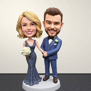 Customized couple bobbleheads, Custom Wedding Bobblehead, wedding anniversary gifts, engagement gifts, customized gifts for parents