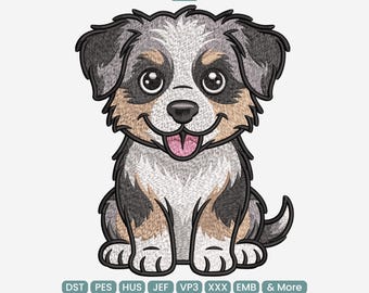 Puppy Embroidery Design, Cute Dog Pattern DST, Pet Lover Machine  Embroidery PES, 9 Sizes Included
