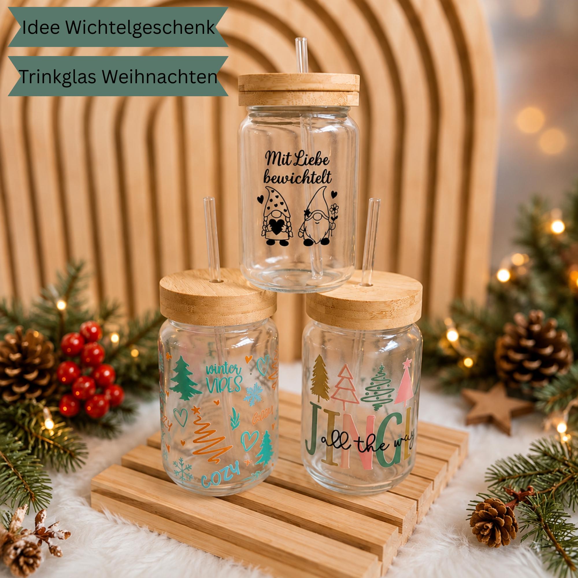 Glas deckel weihnachten