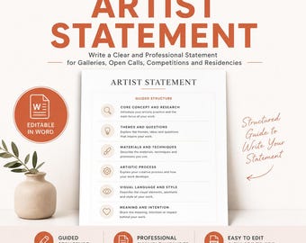 Mall för konstnärsutlåtande i Word – Professionellt konstnärsutlåtande för öppna utlysningar, gallerier och tävlingar