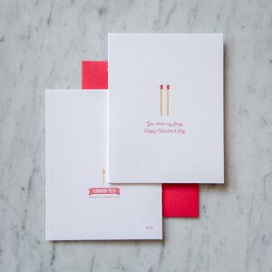Strike My Fancy Valentine's Day Letterpress Card, Matches