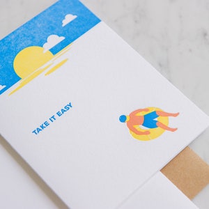 Take it Easy everyday cards letterpress image 2