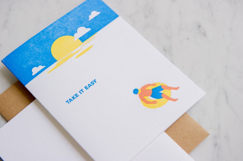 Take it Easy everyday cards letterpress image 2