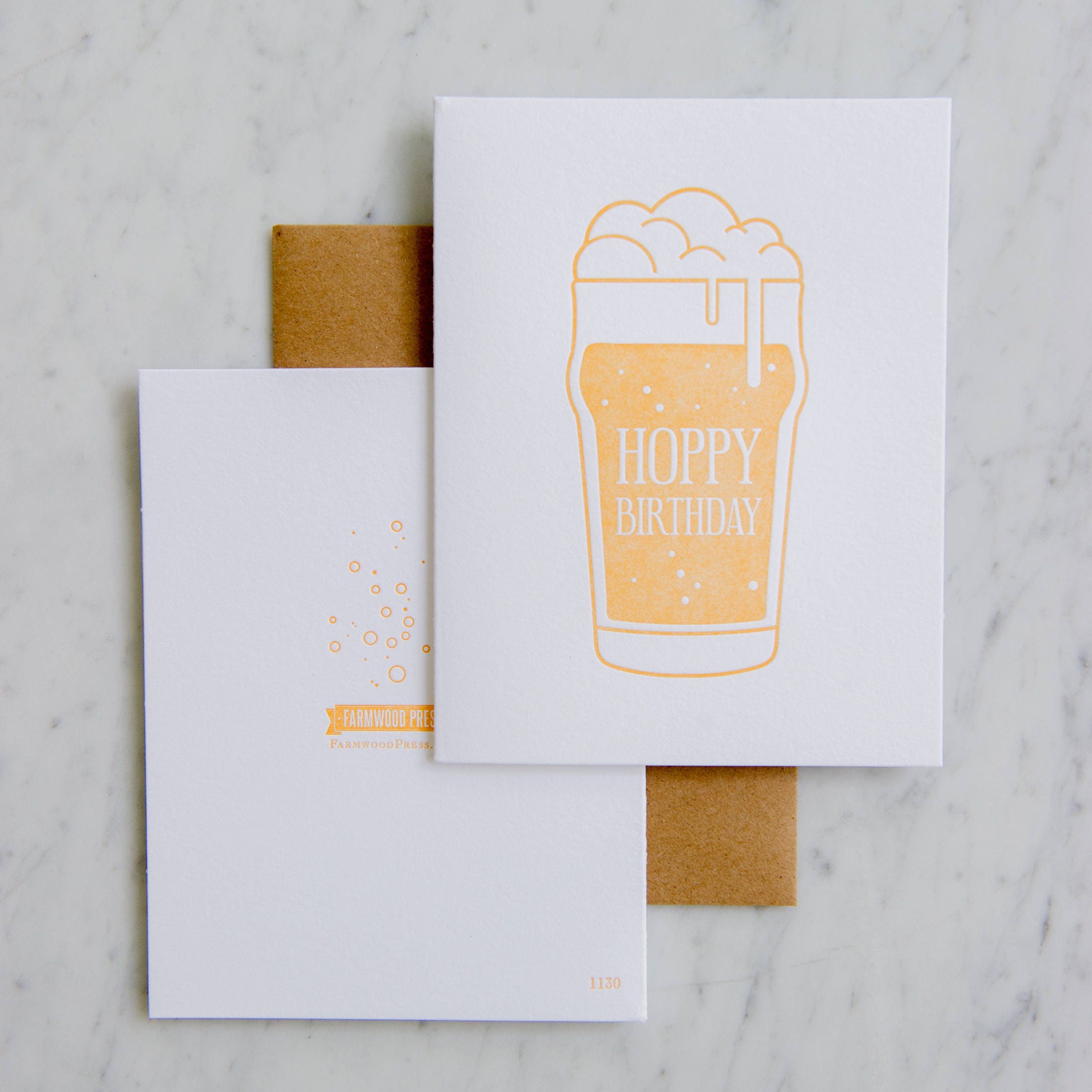 Hoppy Birthday Letterpress Birthday Card Beer Hops Etsy