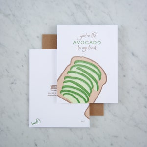 You Are the Avocado to My Toast, Letterpress Love Card image 1