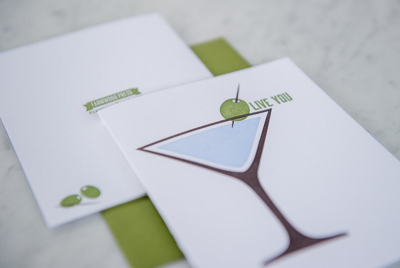 I Love You Card Olive You Love Cards Martini