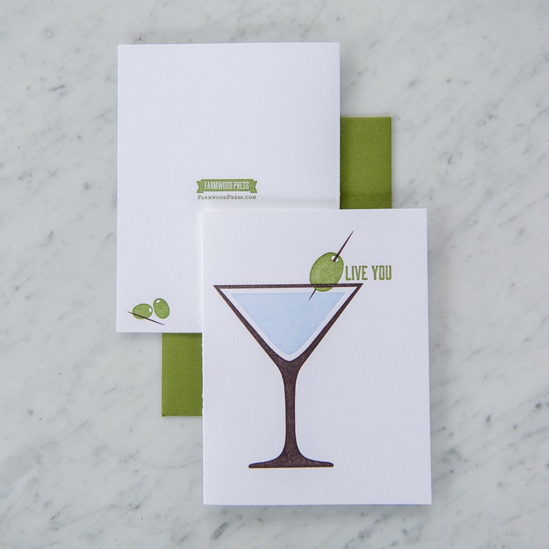 I Love You Card Olive You Love Cards Martini