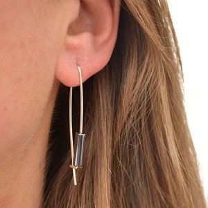 Hematite Earrings, Metallic Jewelry, Modern Earrings, Handmade Earrings, Black Earrings image 9