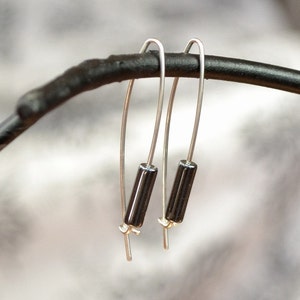 Hematite Earrings, Metallic Jewelry, Modern Earrings, Handmade Earrings, Black Earrings image 8