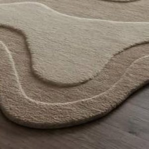 Pu&ograve; includere: Un tappeto beige, strutturato, con un design unico a strati. Il tappeto presenta un motivo ondulato e topografico in varie tonalit&agrave; di beige e marrone chiaro. La consistenza morbida e i colori neutri lo rendono un'aggiunta versatile a qualsiasi stanza.