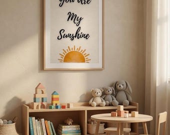 You Are My Sunshine-poster | Mat verticale zon quote print