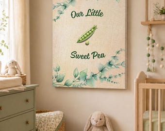 Matte canvas print botanische kwekerij zoete erwt | 1,25" uitgerekt