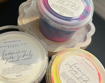 Choose Your Scents - Foaming Sugar Scrub Buckets 26oz | Body Scrub Exfoliant & Cleanser