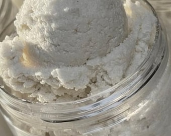 Classic Vanilla Foaming Whipped Body Sugar Scrub | All Natural Clean Exfoliator