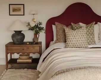 Bordeaux Velvet Headboard – Classic Bedroom Furniture